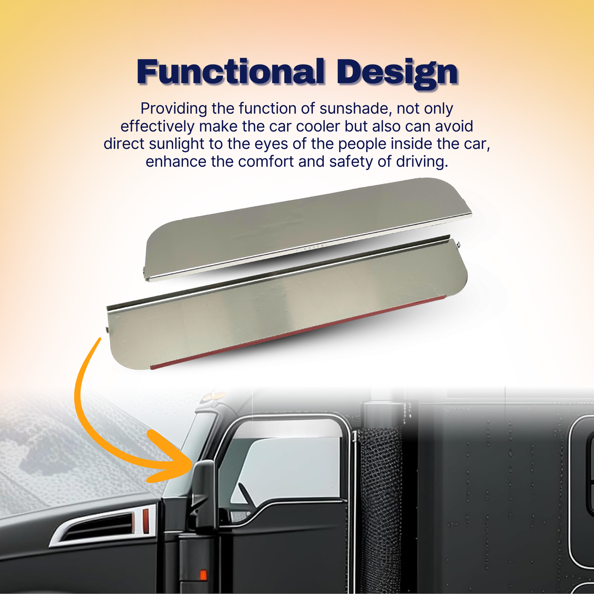 Stainless Steel 6-Inch Drop Windows Chop Top Set for Kenworth T600