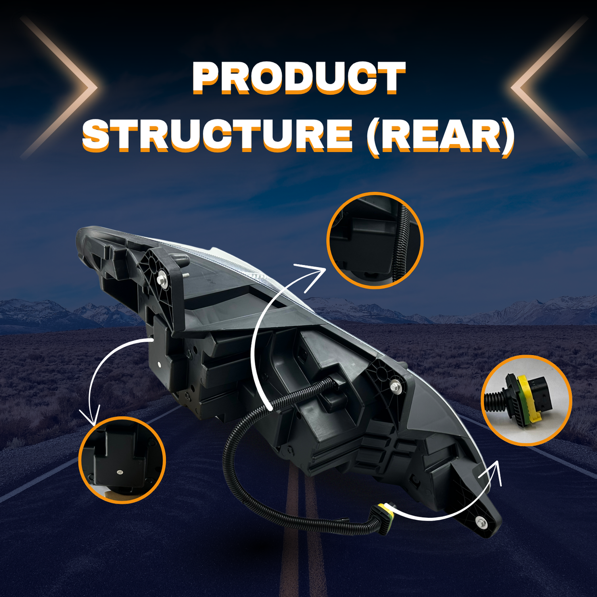 LED Headlight for 2022-2025 Kenworth T680 | Replacement Kenworth P54-6157-100 | Left