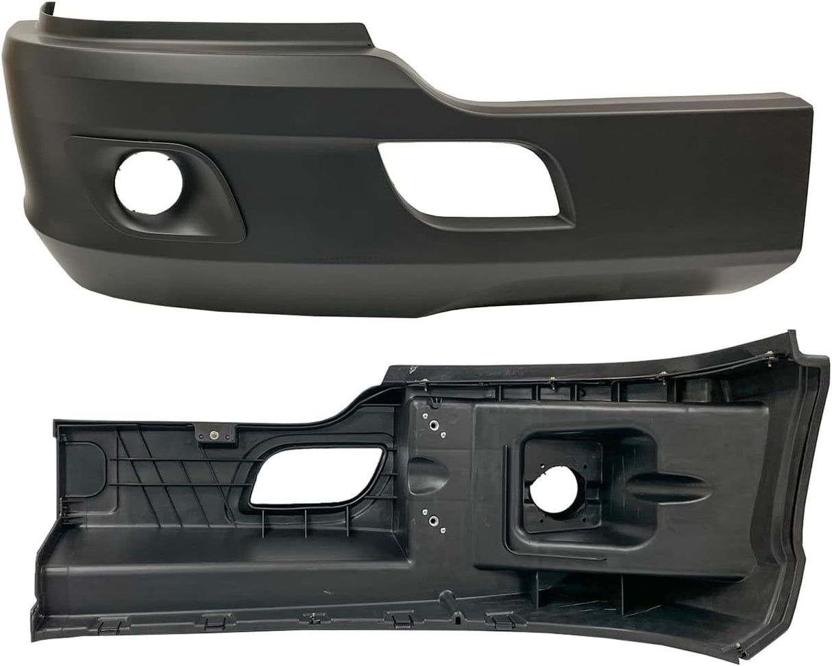 Bumper Replacement for 2014-2021 Kenworth T680 | Pair | with Fog Light Hole