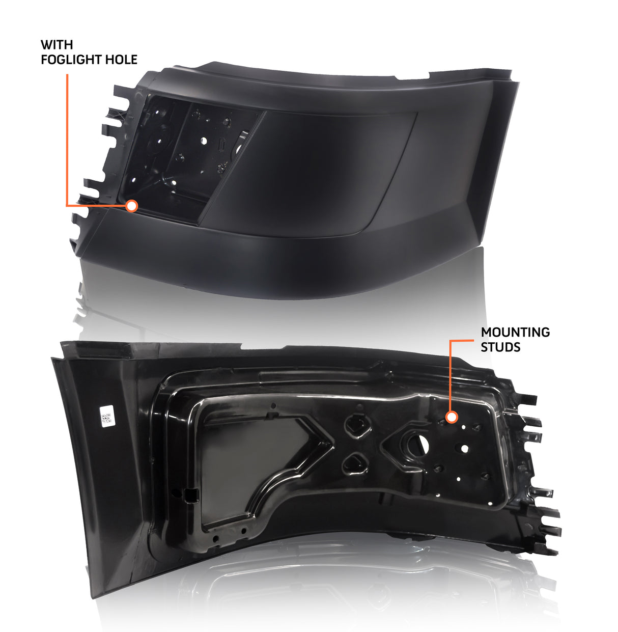 Corner Bumpers Set with Fog Lights Replacement for 2004–2015 Volvo VNL Semi Trucks Aftermarketus Bumpers