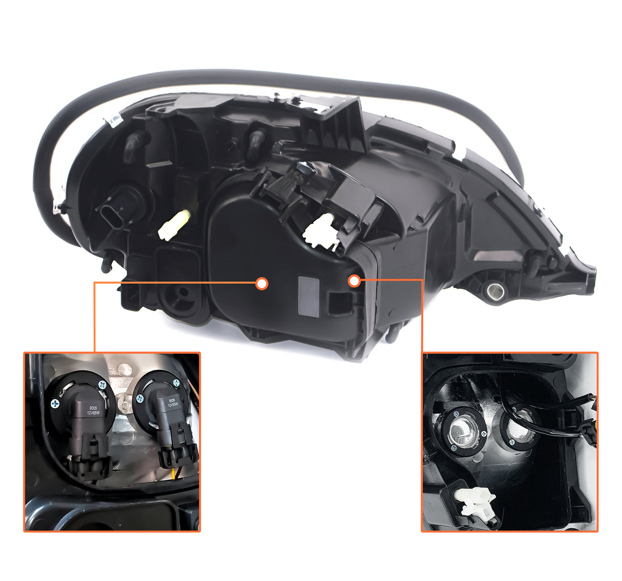 Headlight for 2002-2018 Freightliner M2 | Replacement Freightliner A06-35853-000 | Left Aftermarketus Headlights