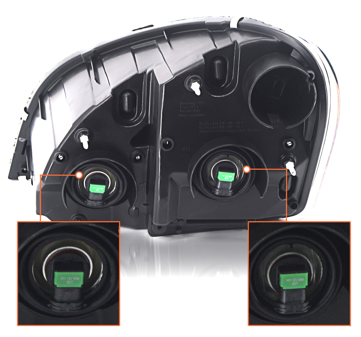 Headlight and Fog Light Set for 2008-2018 Freightliner Cascadia Semi Trucks | Halogen | Chrome Housing Aftermarketus Headlights