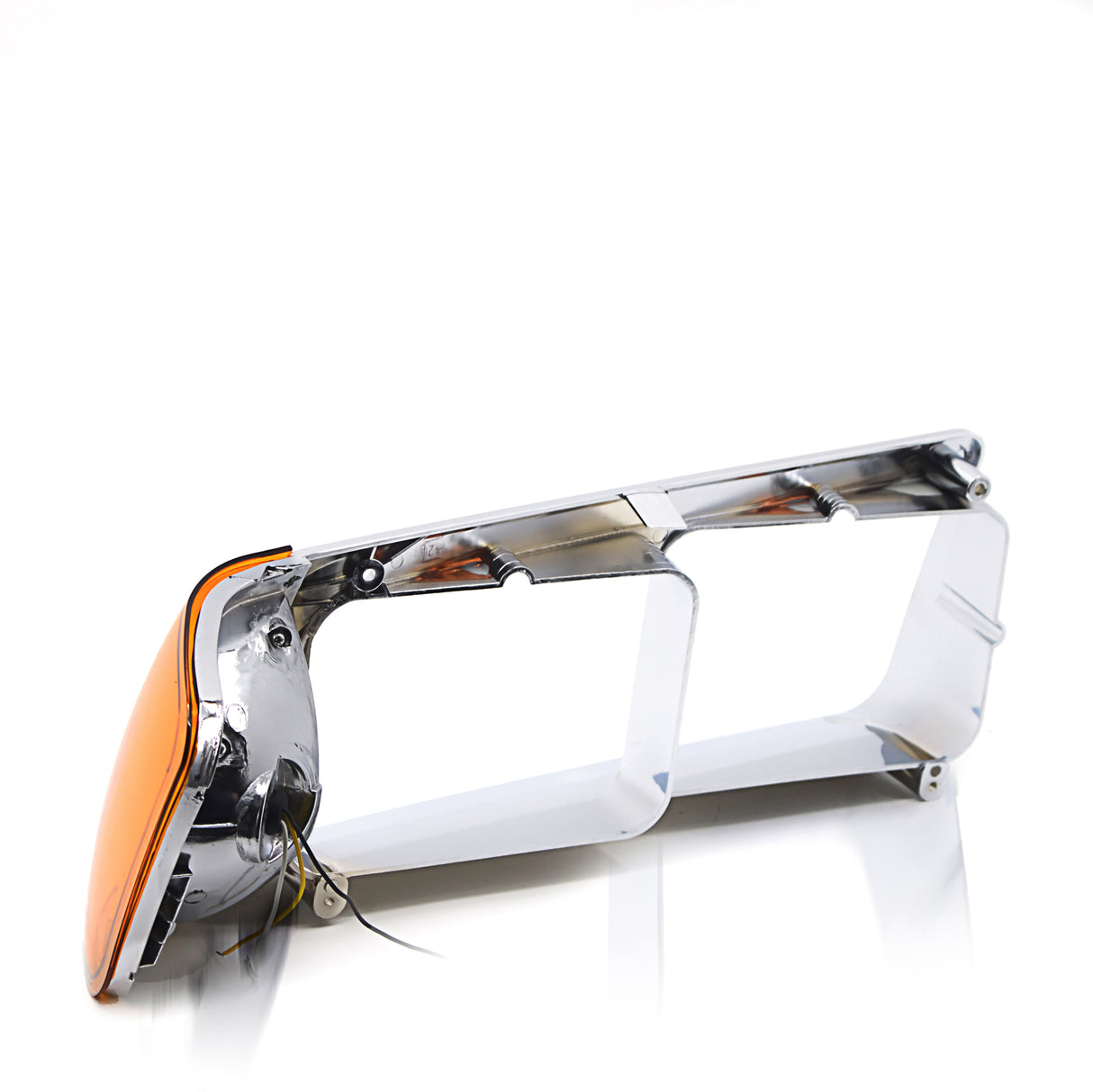 Headlight Bezel with LED Turn Signal for 1989-2002 Freightliner FLD | Replacement Freightliner A06-20738-000 A06-20738-001 | Pair Aftermarketus Headlights