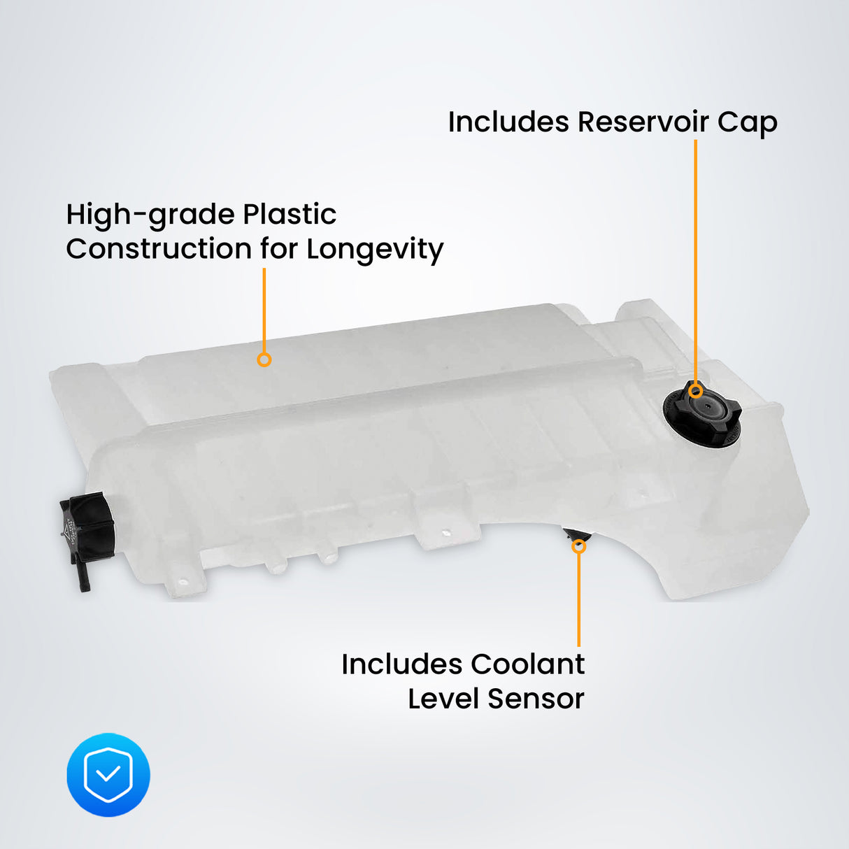 Coolant Tank Reservoir w/ Cap & Sensor for 2008-24 Volvo Mack Aftermarketus Coolant Reservoir Tanks
