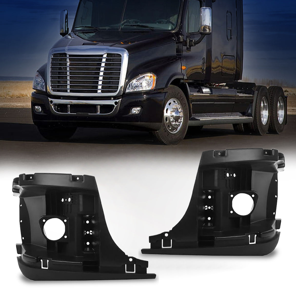 Bumper Support Reinforcement for 2008-2017 Freightliner Cascadia Semi Trucks | Pair Aftermarketus Bumpers