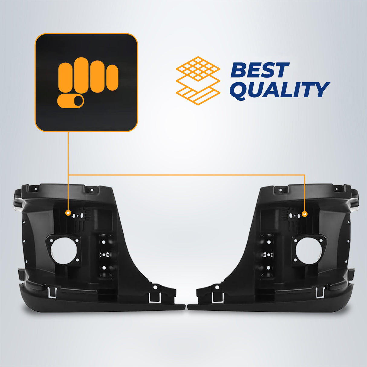 Bumper Support Reinforcement for 2008-2017 Freightliner Cascadia Semi Trucks | Pair Aftermarketus Bumpers