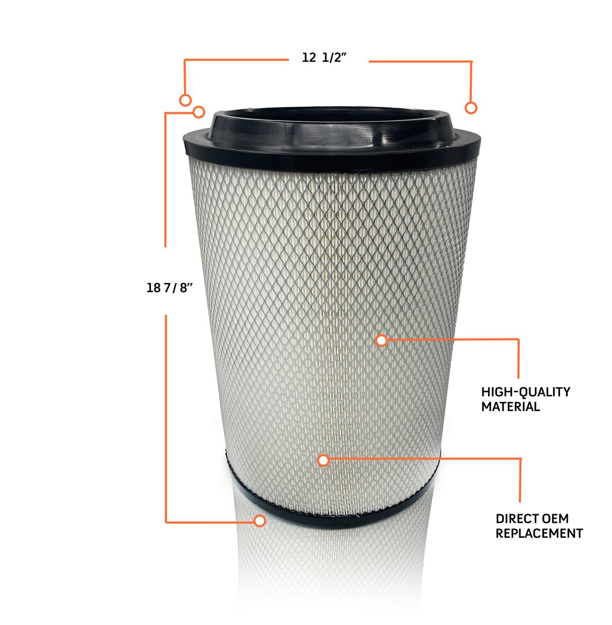 Engine Air Filter for Volvo VNL VN VNM VNX VHD | Replacement Volvo 20411815 Fleetguard 26163 Aftermarketus Air Filters