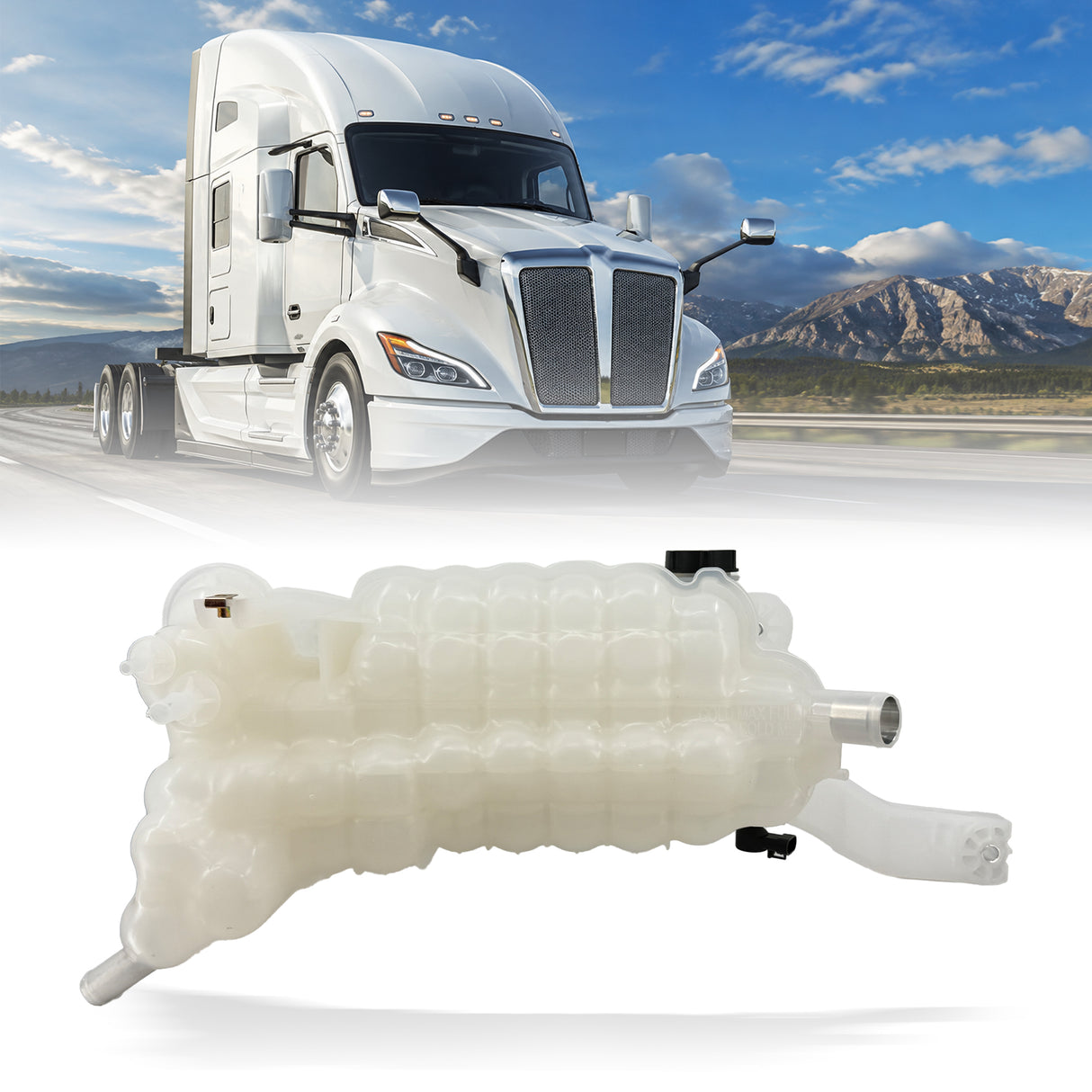 Coolant Reservoir Tank for 2022-2025 Kenworth T680 579 Next Gen | Replacement 575.1044