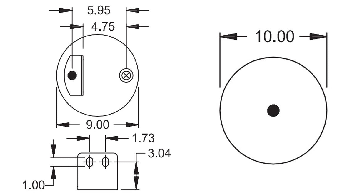Air Spring Bag for Navistar Trucks (Replaces Firestone 1190, 9875, W01-358-1190, W01-358-9875, Goodyear 1R12-432, 1R12-689, Navistar 3541731C1) Aftermarketus Reversible Sleeve Air Springs