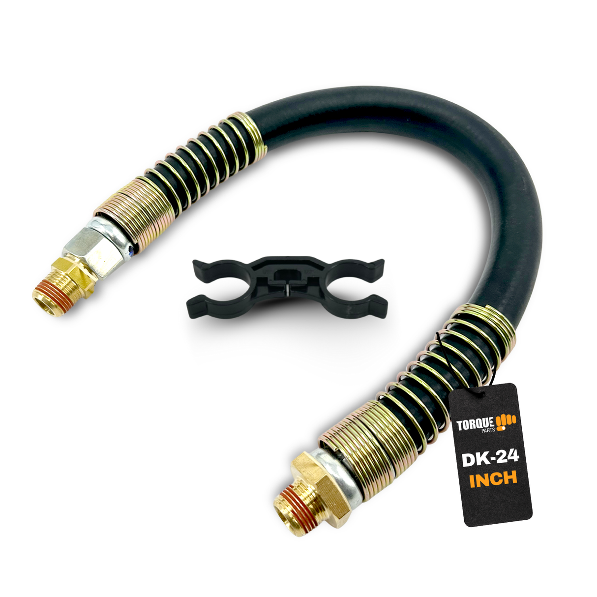 Air Brake Hose for Semi Trucks | 1/2” x 3/8” NPT Swivel Rubber Air Brake Line Assembly | with Separator Aftermarketus ABS Cables