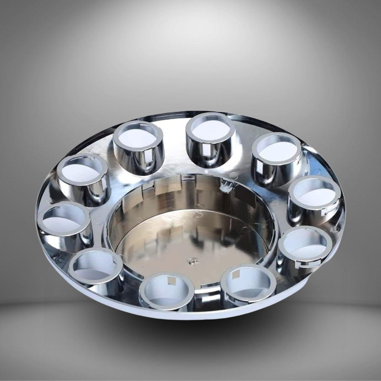 Front Axle Wheel Cover Cylinder Hubcap for Semi Truck - Chrome - Universal Fit Aftermarketus Lug Nut & Wheel Axle Covers