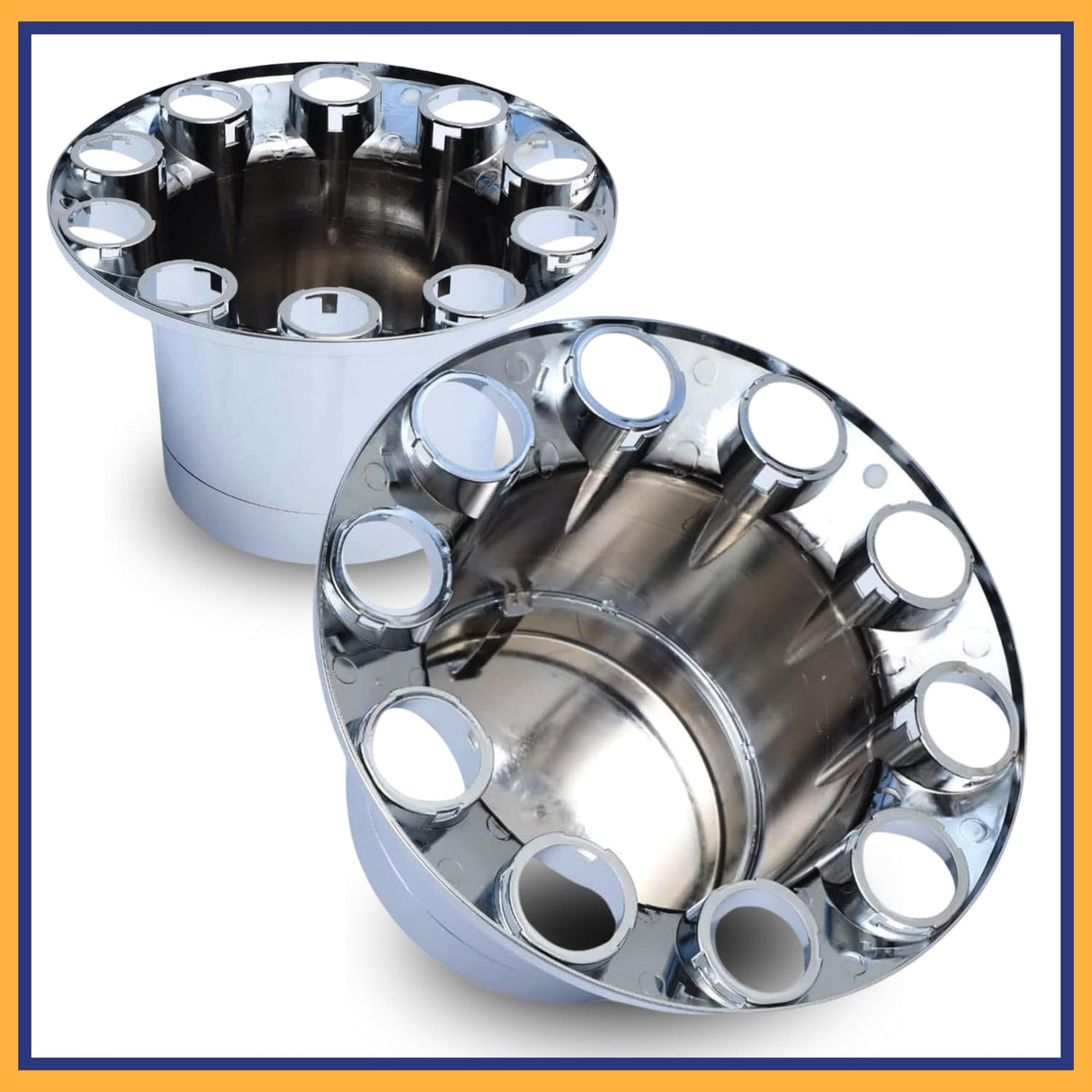 Rear Axle Wheel Cover – 33mm Screw-On Lug Nut Cover Hub Caps - Chrome - Aftermarketus Torque Lug Nut & Wheel Axle Covers