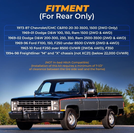 Air Spring Bag Suspension Kit for 1981-20002 Dodge RAM 3500