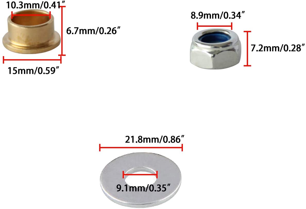 Front Door Hinge Pins and Bushing Kit Set for 1999-19 Chevy Aftermarketus Other Pick-up Truck Parts