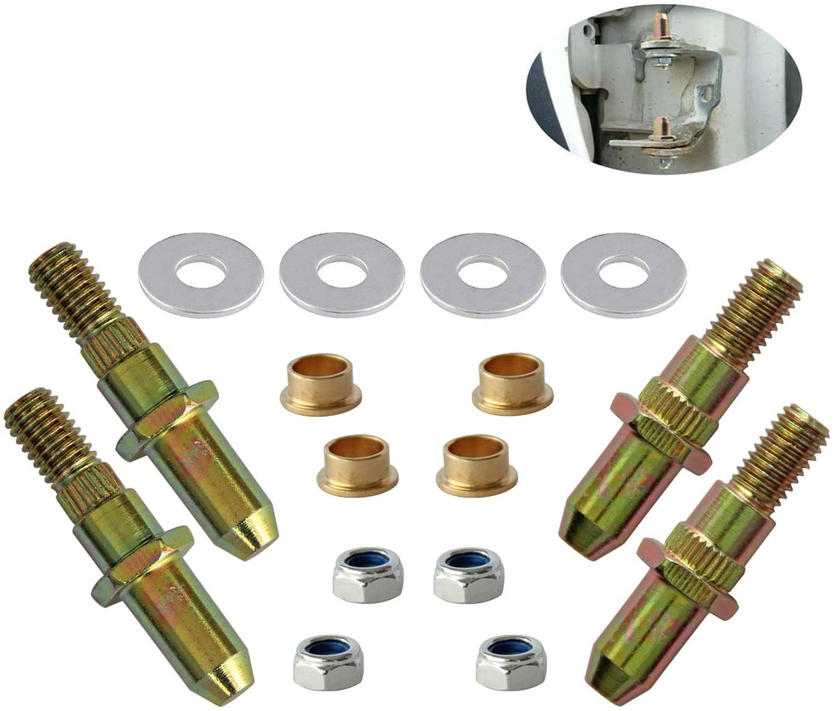 Front Door Hinge Pins and Bushing Kit Set for 1999-19 Chevy Aftermarketus Other Pick-up Truck Parts