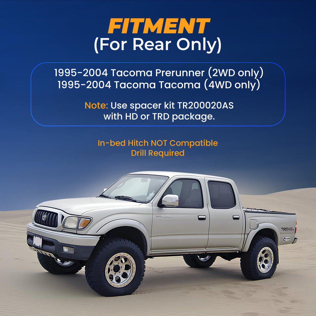 Air Spring Bag Suspension Kit for 1995-2004 Toyota Tacoma, Prerunner - up to 7500 lbs - Aftermarketus Torque Air Helper Kits for Pick-up(s)