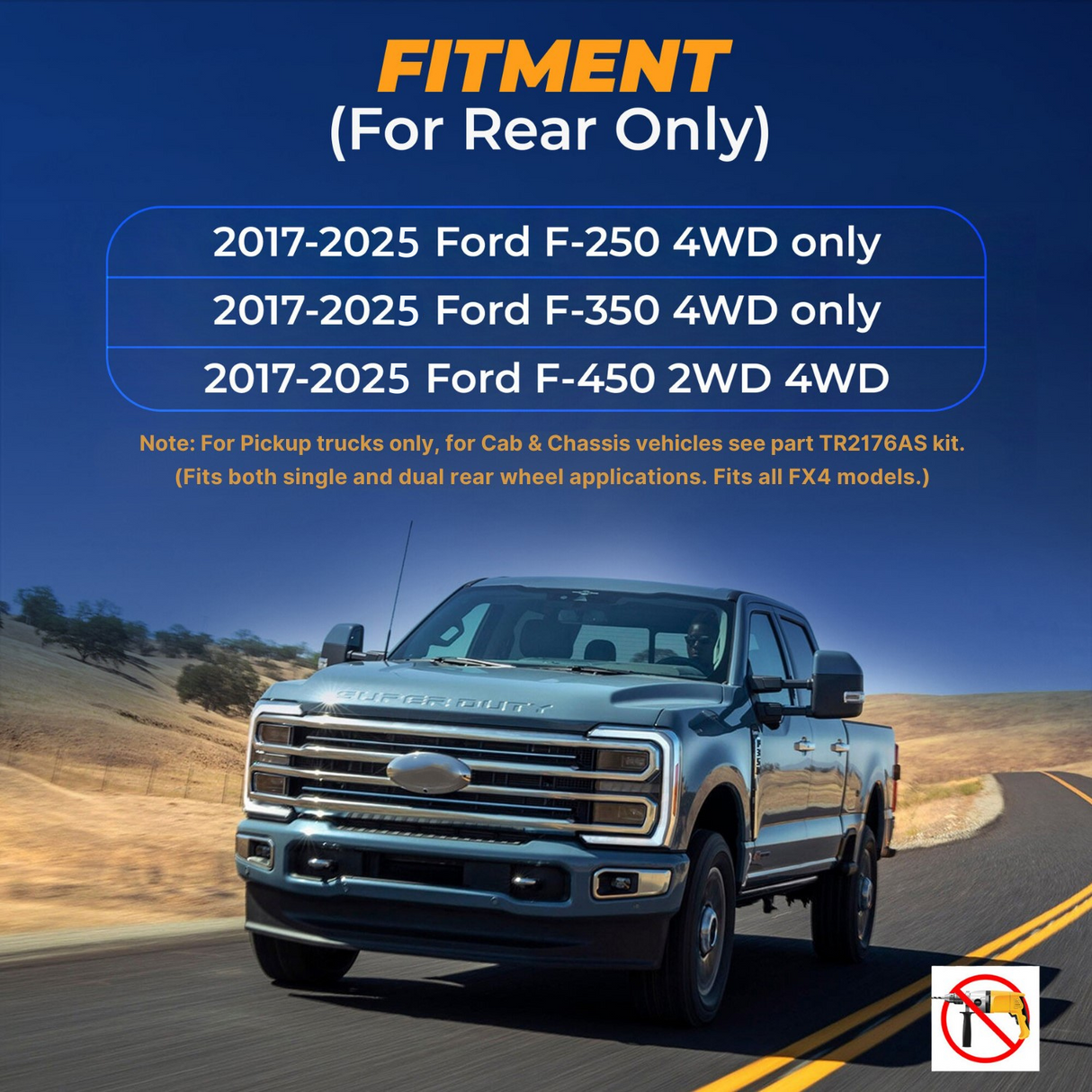 Air Suspension Kit For 2017-2026 Ford F250 4WD Work As Airlift 57399 57352 57350