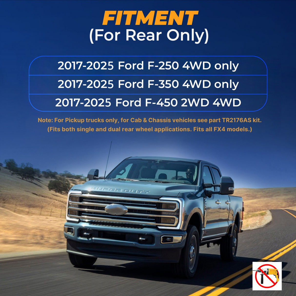 7,500 lbs Air Bag Kit for 2017-2025 Ford F250 F350 (4WD) F450