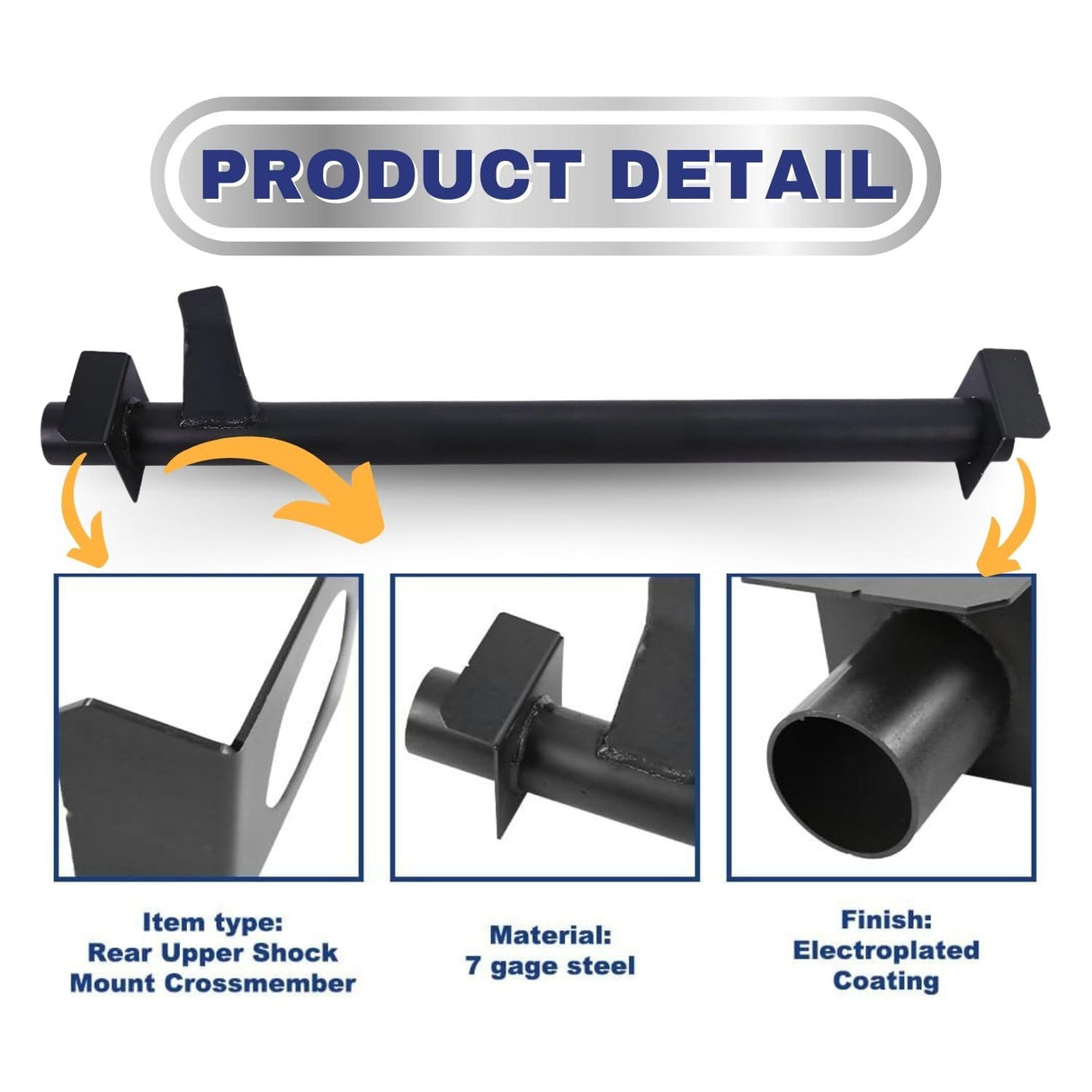 Rear Upper Shock Mount Crossmember for 2007-2014 Chevy Silverado & GMC Sierra 1500