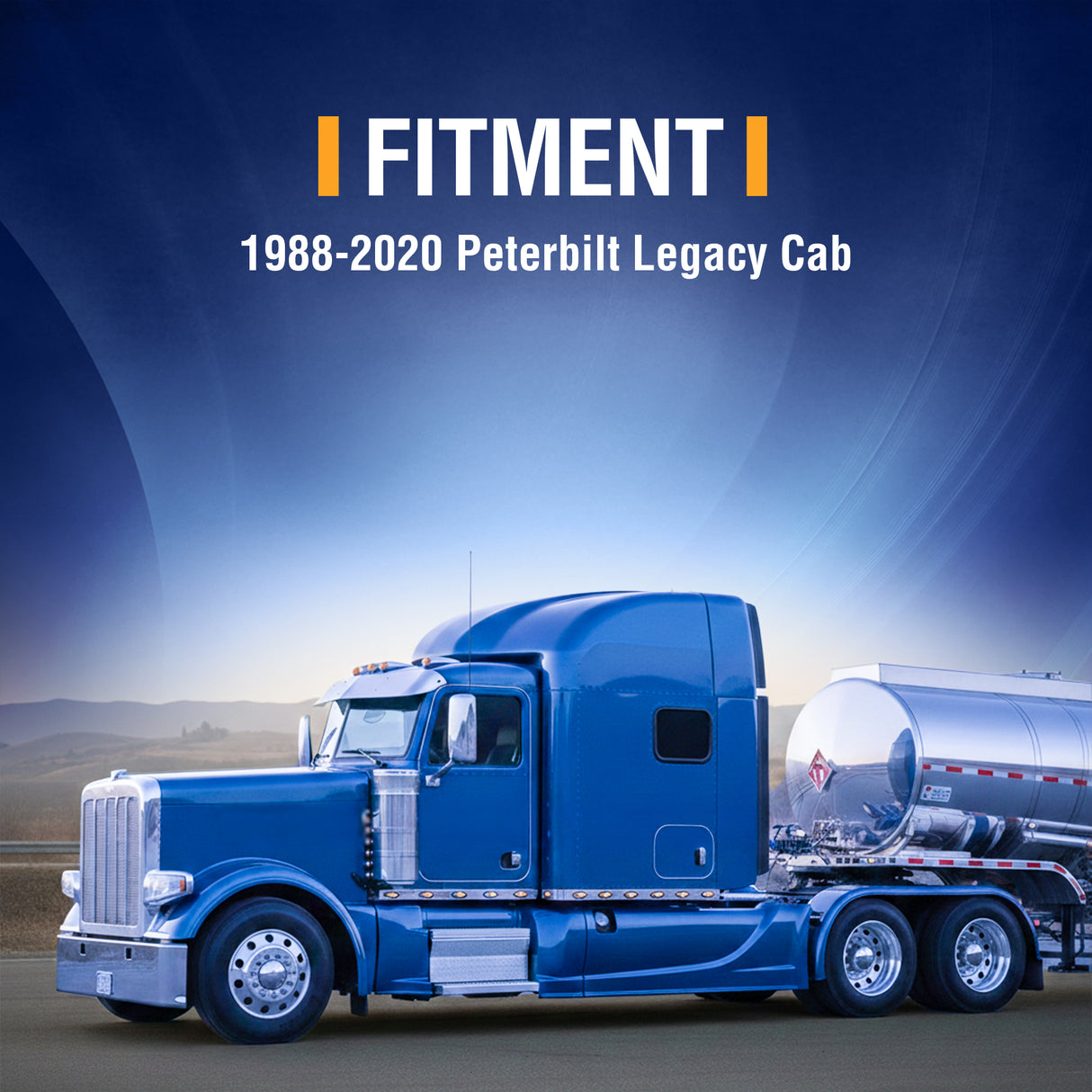 Stainless Steel 3-Piece Windshield Trim for 1988-2020 Peterbilt Legacy Cab