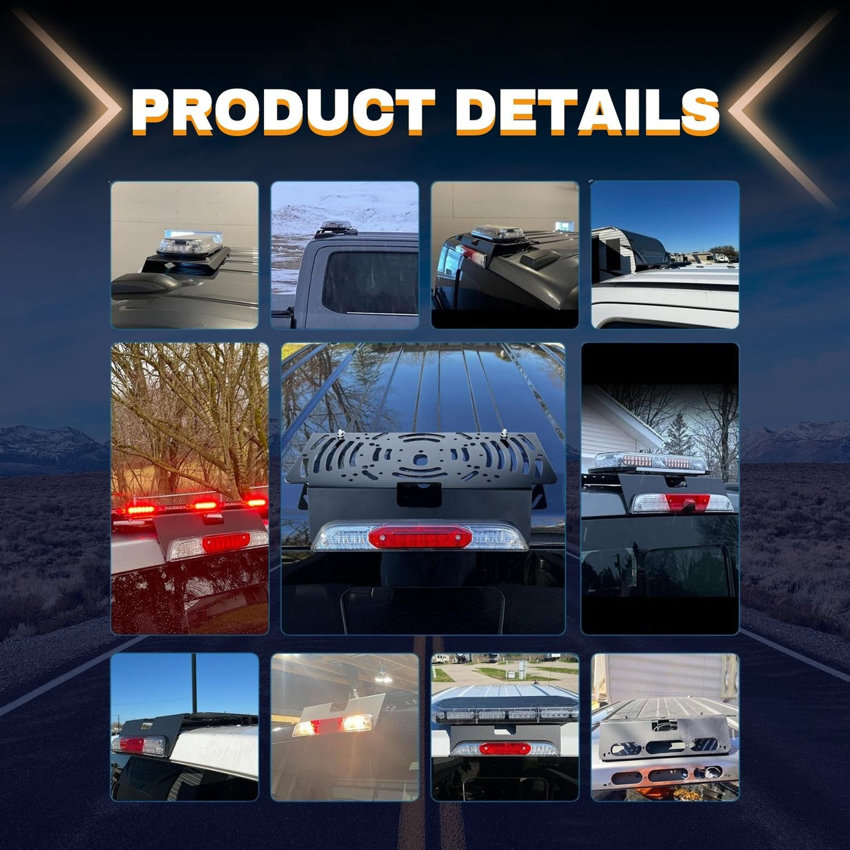 Metal Light Bar Mount for 2015-2025 Ford F-150 and 2017-2025 F-250