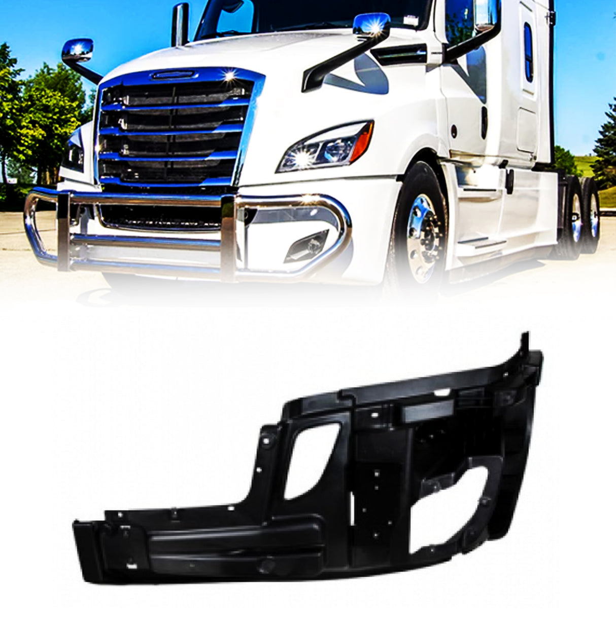 Bumper Reinforcement Support for 2018-2024 Freightliner Cascadia | Replacement Freightliner 21-28981-003 | Left Aftermarketus Bumpers