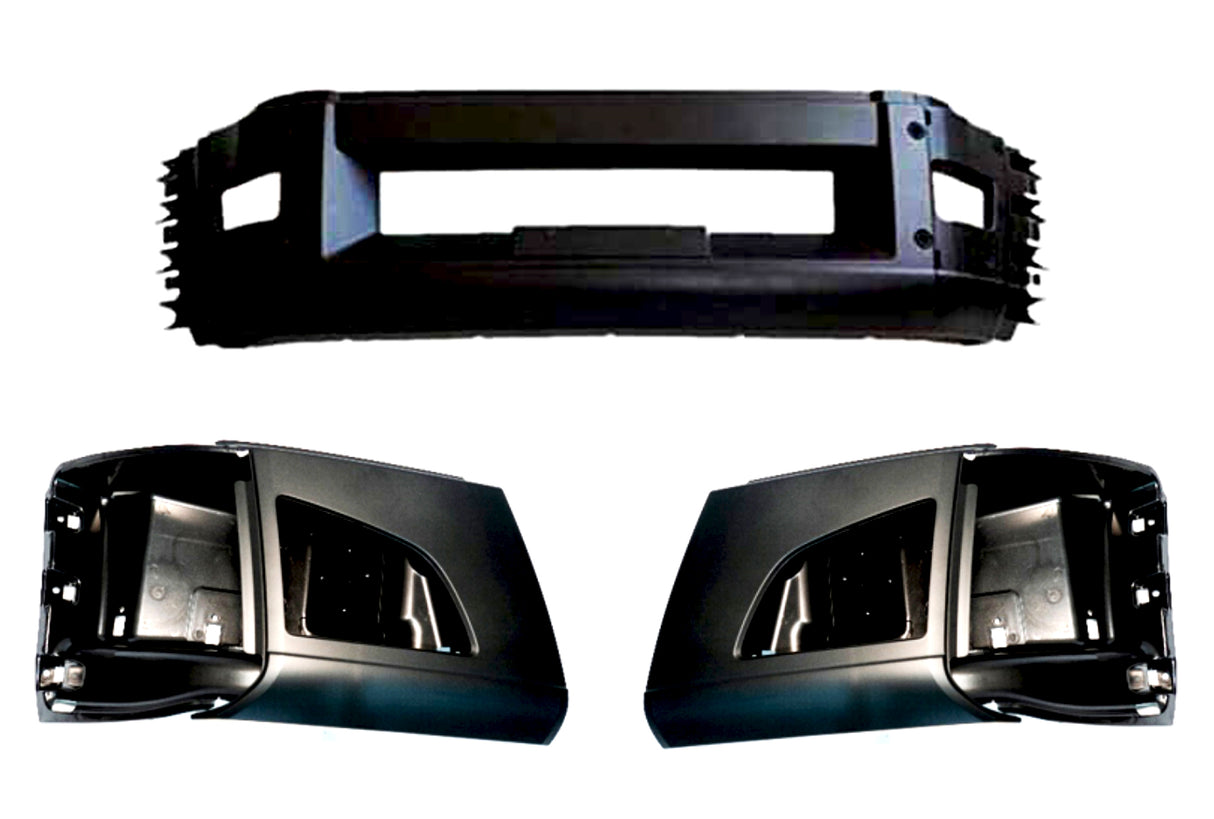 Full Bumper Set with Fog Light Holes for 2018 -2024 Volvo VNL Semi Trucks Aftermarketus Bumpers