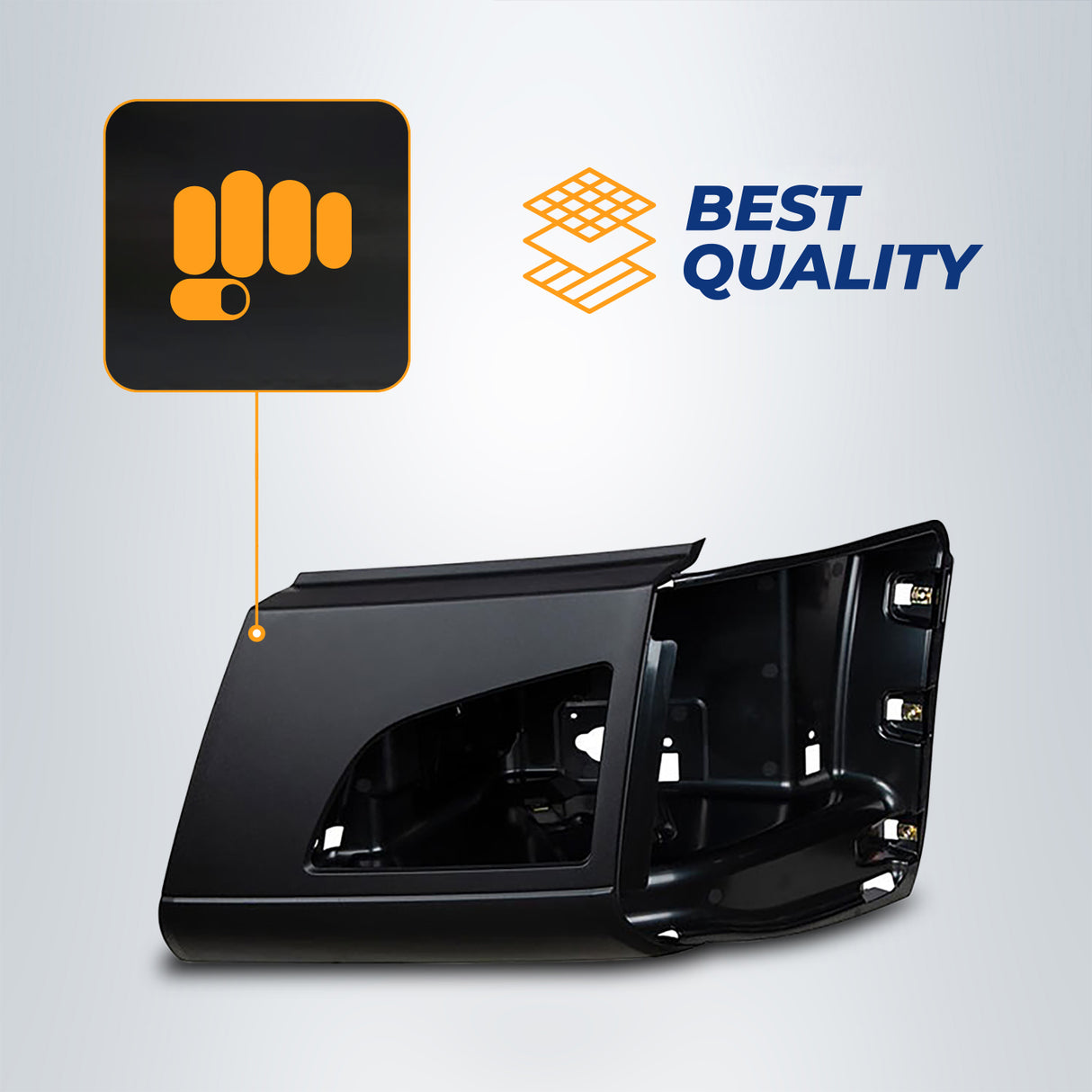 Corner Side Bumper Replacement (with Fog Light Hole) for 2018-2024 Volvo VNL | Left Aftermarketus Bumpers