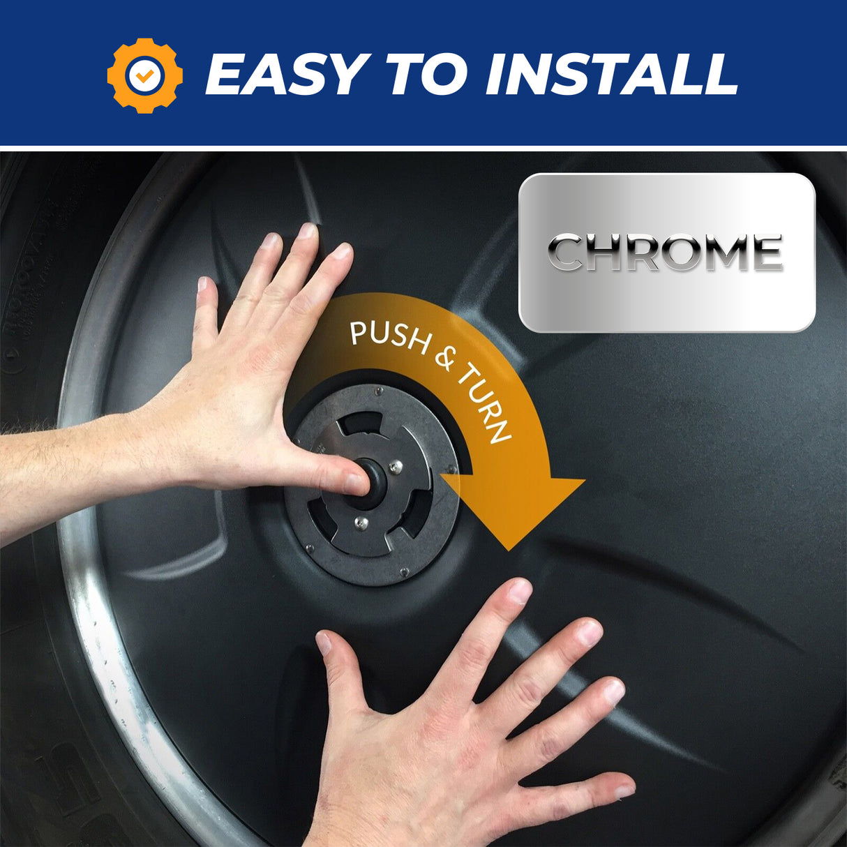 22.5" Aerodynamic Aero Wheel Covers & Latch for Semi Truck/Trailer Aftermarketus Wheel Axle Covers