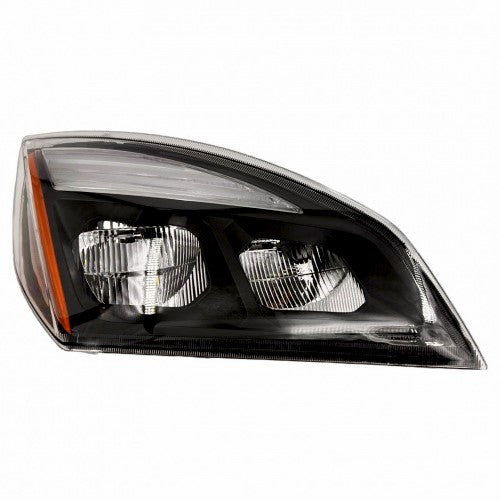 Headlight for 2018-2024 Freightliner Cascadia | Replacement Freightliner A6601405003 | Black Housing | Right Aftermarketus Headlights