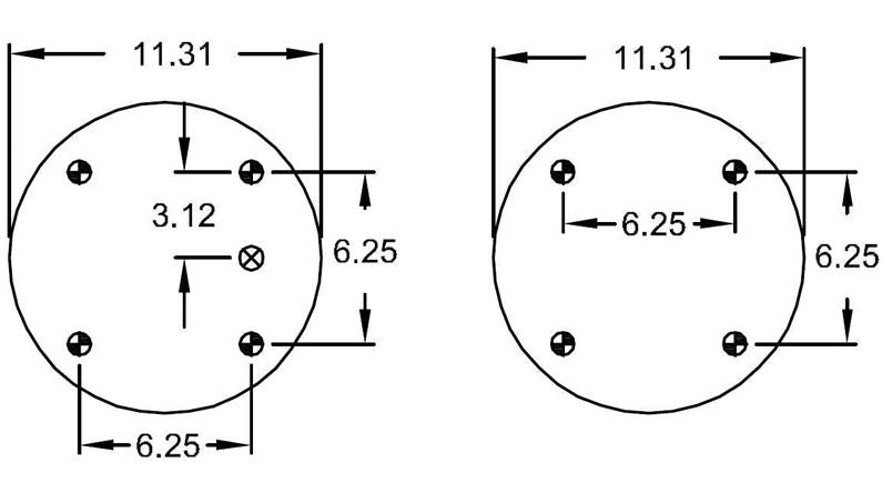 Double Convoluted Air Spring Bag (Replaces Firestone W01-358-7136, Hendrickson S-1080, C-1080) Aftermarketus Convoluted Air Springs