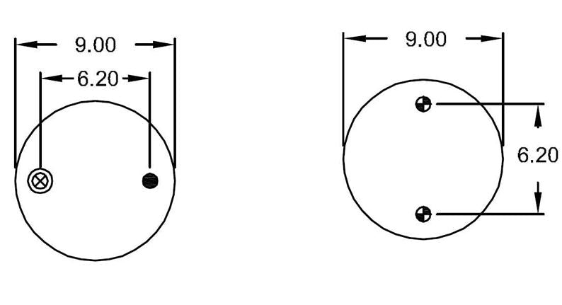 Double Convoluted Air Spring Bag (Replaces Firestone 7410, Freightliner 16-11378-000) Aftermarketus Convoluted Air Springs