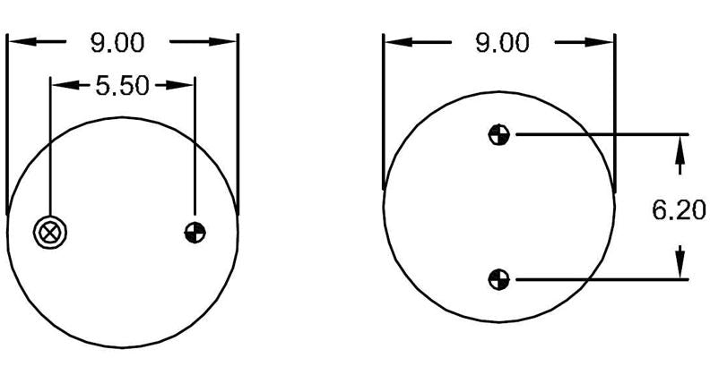 Triple Convoluted Air Spring Bag (Replaces Firestone W01-358-8032, W01-358-7995, Hendrickson S-12405) Aftermarketus Convoluted Air Springs