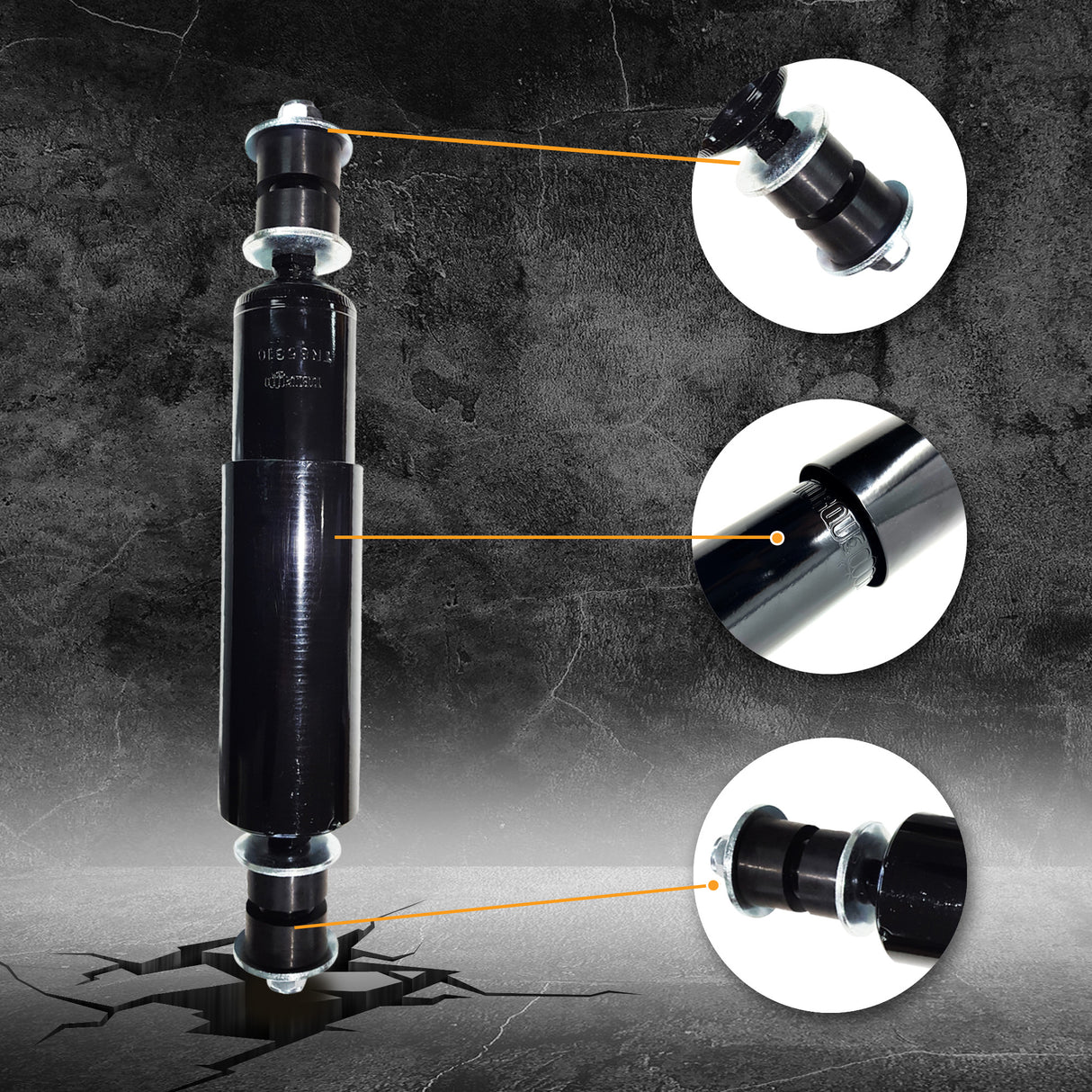 2 pack of TORQUE 85310 Heavy Duty Shock Absorber for semi Trucks Trailer - Aftermarketus Torque Shock Absorbers