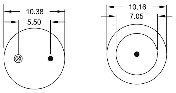 Trailer Air Spring Bag (Replaces Firestone W01-358-8729, Goodyear 1R13-130) Aftermarketus Reversible Sleeve Air Springs