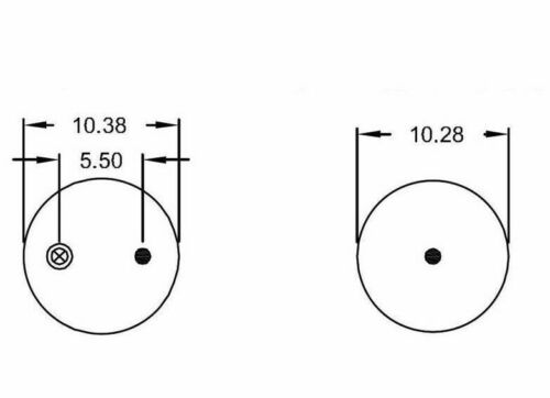 Trailer Air Spring Bag (Replaces Firestone W01-358-8749, Goodyear 1R13-153) Aftermarketus Reversible Sleeve Air Springs