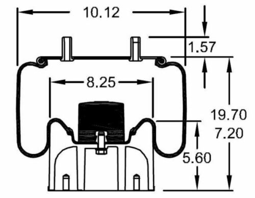 Trailer Air Spring Bag for Hendrickson (Replaces Firestone 8755, 8710, Hendrickson S-21623, S22045) Aftermarketus Reversible Sleeve Air Springs