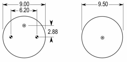 Air Spring Bag for Peterbilt Trucks (Replaces Firestone 8813, Peterbilt C816000, C81-6000) Aftermarketus Reversible Sleeve Air Springs