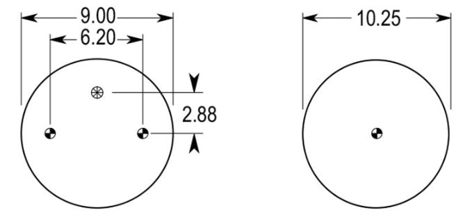 Air Spring Bag for Peterbilt (Replaces Firestone W01-358-9026, Peterbilt 03-06213, 03-07111) Aftermarketus Reversible Sleeve Air Springs