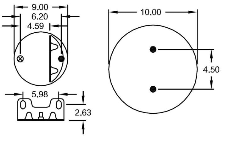 Trailer Air Spring Bag (Replaces Firestone W01-358-9287, Goodyear 1R12-424, Hendrickson 50405-1) Aftermarketus Reversible Sleeve Air Springs