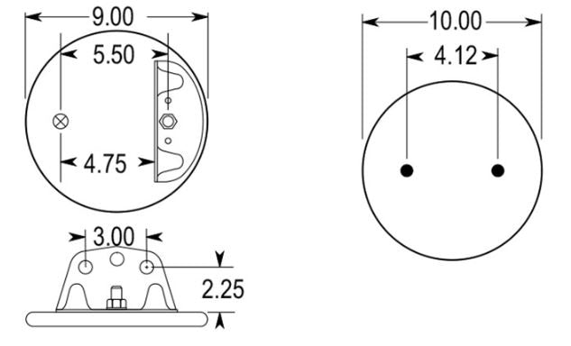 Air Spring Bag for Volvo Trucks (Replaces Firestone W01-358-9296, Volvo 8061151, Goodyear 1R12-400) Aftermarketus Reversible Sleeve Air Springs