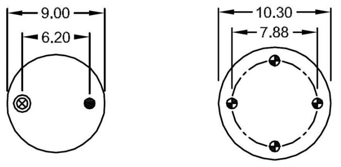 Air Spring Bag for Navistar Trucks (Replaces Firestone W01-358-9394, Navistar 1681579C1, Hendrickson S-10352) Aftermarketus Reversible Sleeve Air Springs