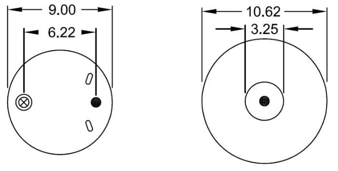 Air Spring Bag for Freightliner Trucks (Replaces Freightliner 16-13810-000, Firestone W01-358-9780) Aftermarketus Reversible Sleeve Air Springs