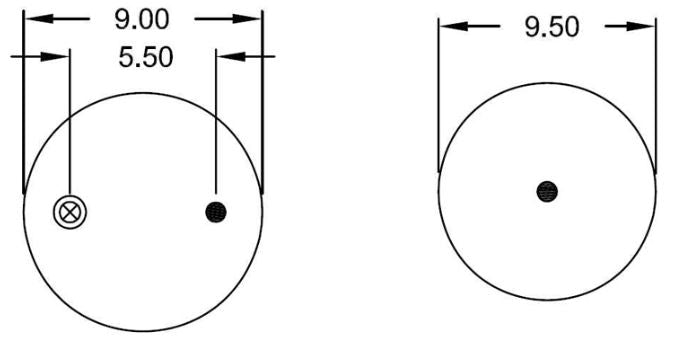 Trailer Air Spring Bag (Replaces Firestone W01-358-9807, SAF Holland 90557372) Aftermarketus Reversible Sleeve Air Springs