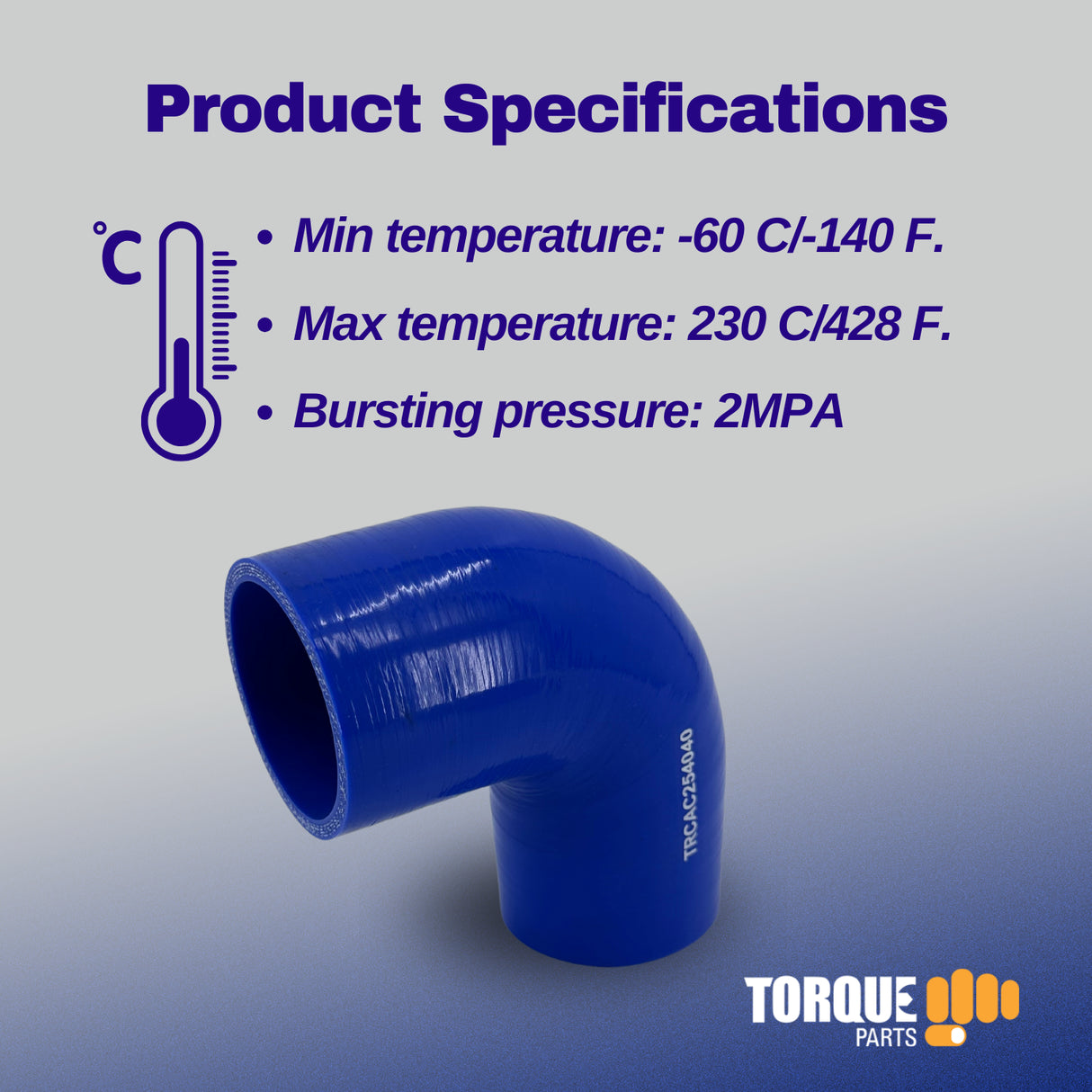 2.5" Silicone Hose with T-Bolt Clamps for Turbo/Intake