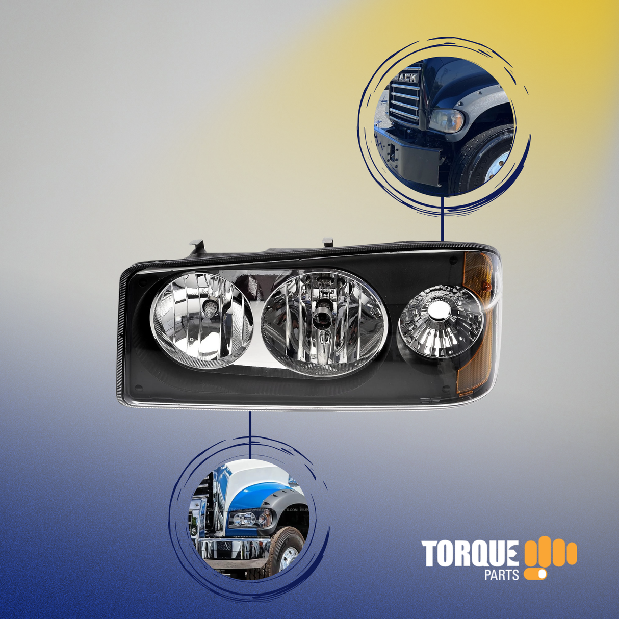 Halogen Headlight for 2008-2018 Mack Granite GU4 GU5 GU7 | Left