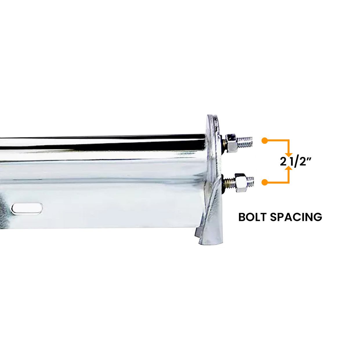 Chrome Mud Flap Hanger Pair 30' Straight Angled 2-1/2 inch Aftermarketus Mud Flap Hangers