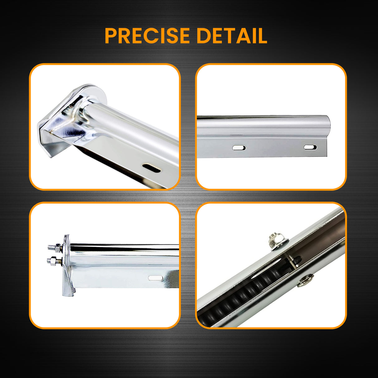 Chrome Mud Flap Hanger Pair 30' Straight Angled 2-1/2 inch Aftermarketus Mud Flap Hangers