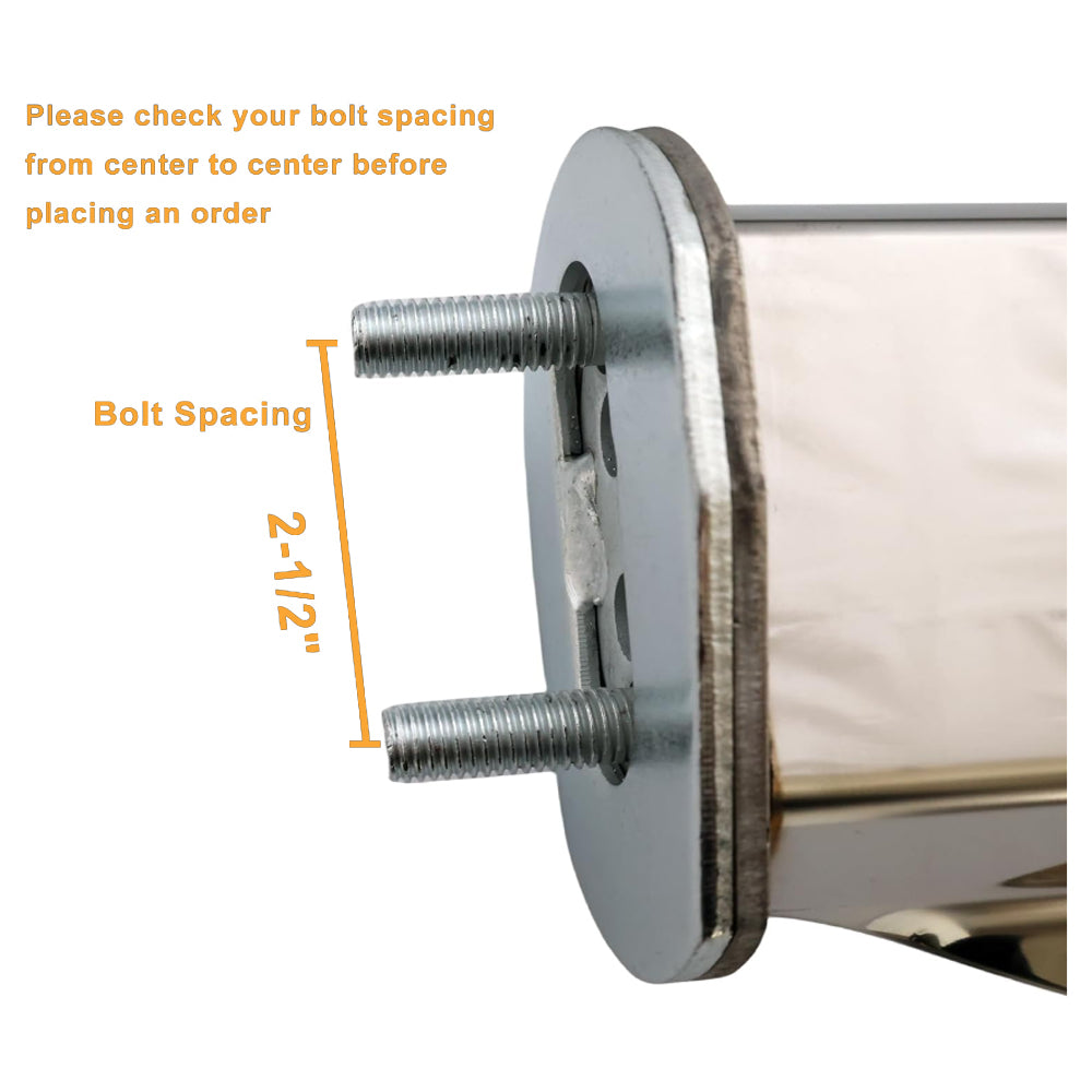 Stainless Steel Mud Flap Hanger 30' - 45 Degree Angled - Pair Aftermarketus Mud Flap Hangers