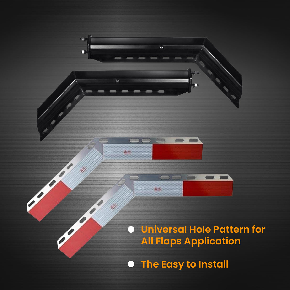 Mud Flap Hanger 30 Inch - 45 Degree Angled - Black Aftermarketus Mud Flap Hangers